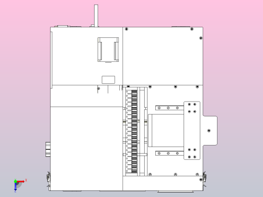 电子元件自动上料机3D图纸俯视缩略图