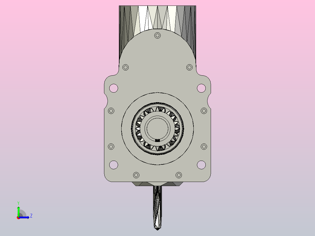 三轴数控车床通用钻孔附件左视图