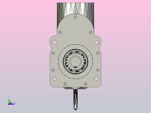 三轴数控车床通用钻孔附件左视缩略图