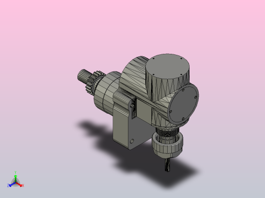 三轴数控车床通用钻孔附件正等轴测缩略图
