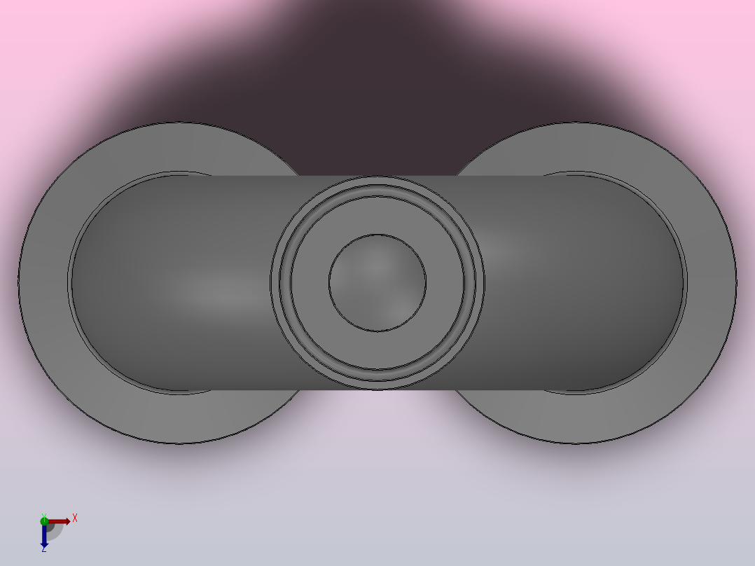 180°卡式U型三通[1506209-150100]俯视图