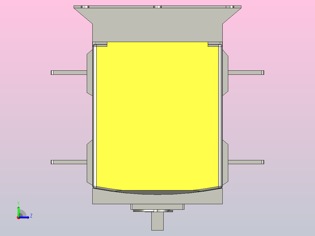 NH40-630_3CS 3P双投隔离开关三维模型202109左视图