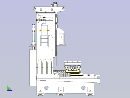 V65机床总装3D图纸模型左视缩略图