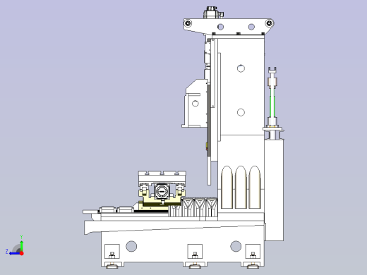 V65机床总装3D图纸模型右视缩略图