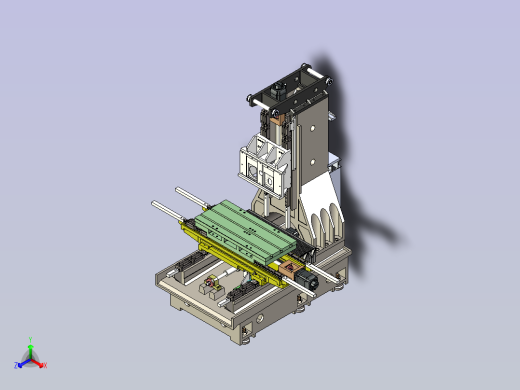 V65机床总装3D图纸模型正等轴测缩略图