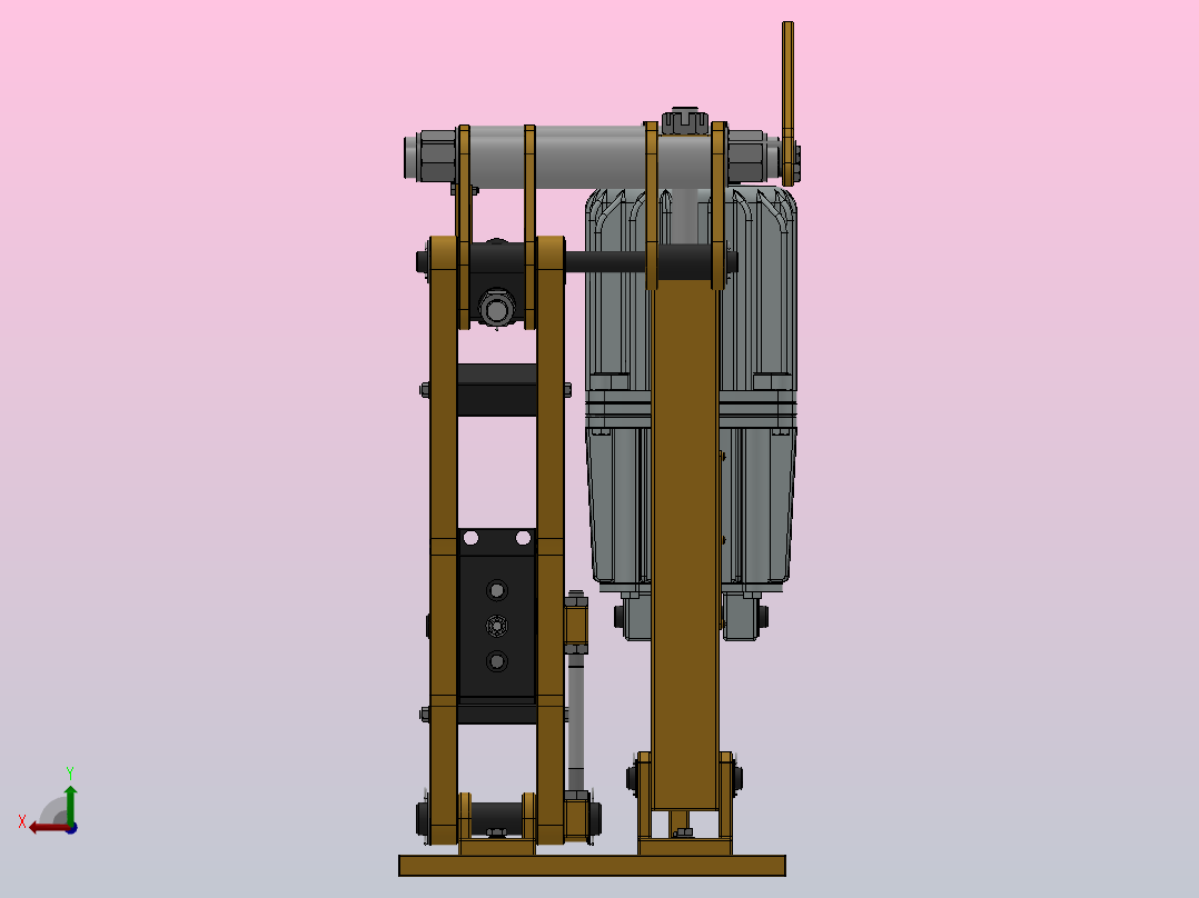 YP21系列电力液压盘式制动器YP21-500-450×30-ⅡA-CL.RL.WL.HL.H后视图