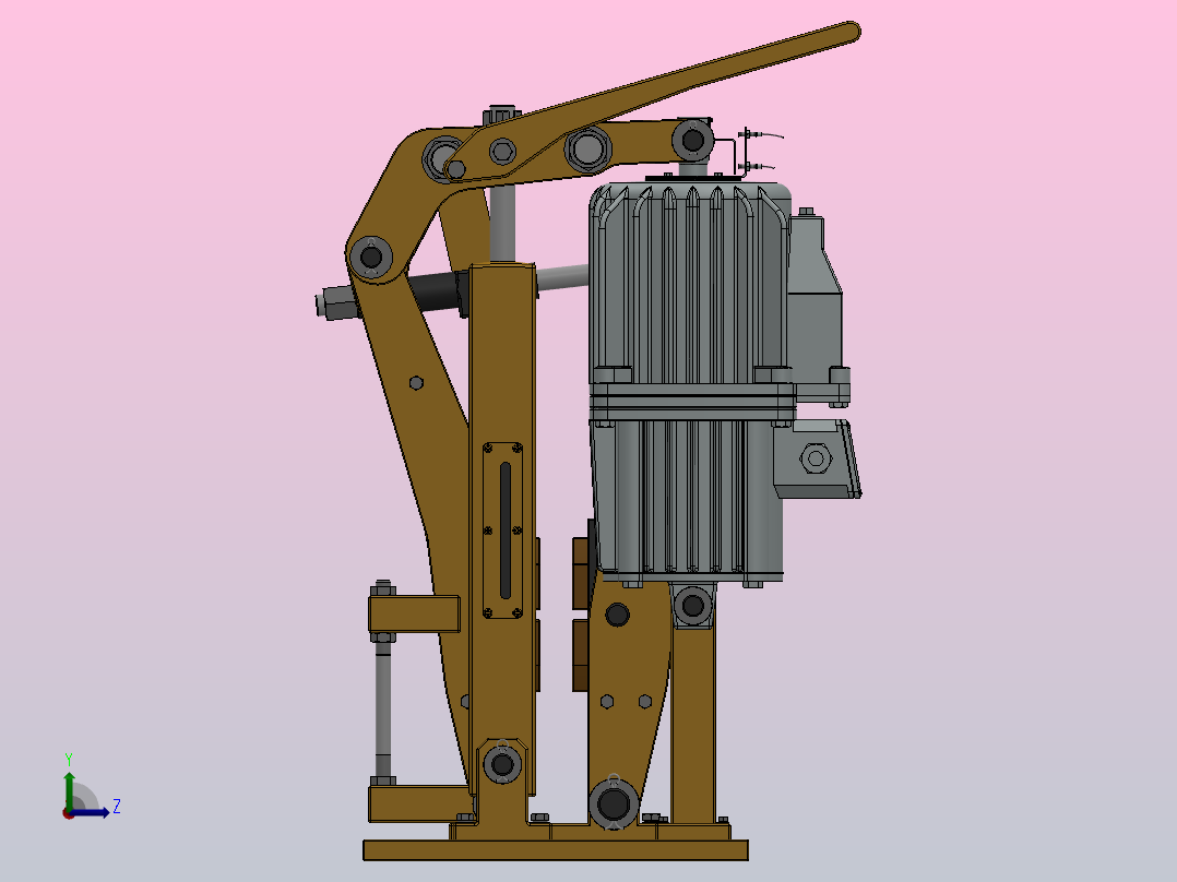 YP21系列电力液压盘式制动器YP21-500-450×30-ⅡA-CL.RL.WL.HL.H左视图