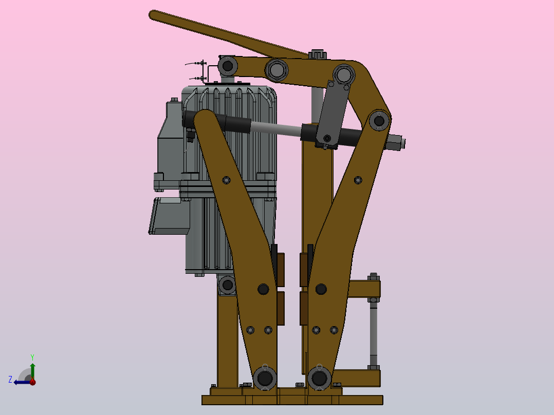 YP21系列电力液压盘式制动器YP21-500-450×30-ⅡA-CL.RL.WL.HL.H右视图