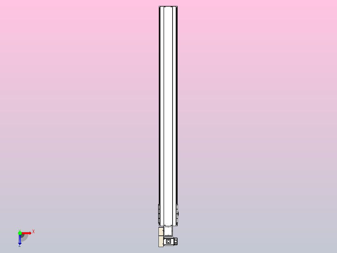 皮带直线轴半封闭可选导轨TPA-HNB-220D-176-L2200-ML-Y-P1K-N3俯视图