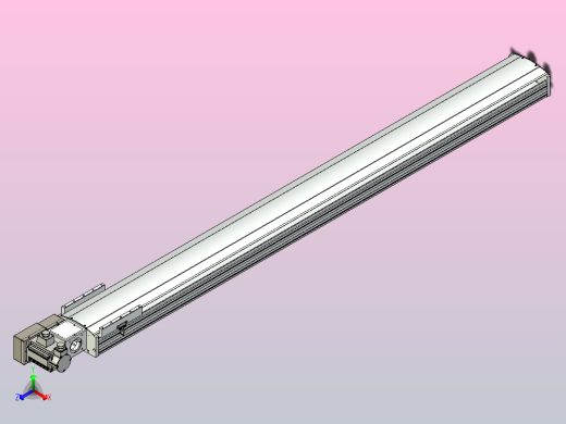 皮带直线轴半封闭可选导轨TPA-HNB-220D-176-L2200-ML-Y-P1K-N3正等轴测缩略图
