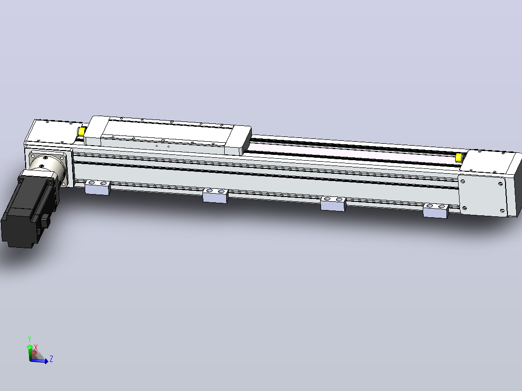 DMEB80L-LTCR欧规同步带模组直线模组（电机左折）[DMEB80L-L20S350-DT400-C2U-LTCR]主视图