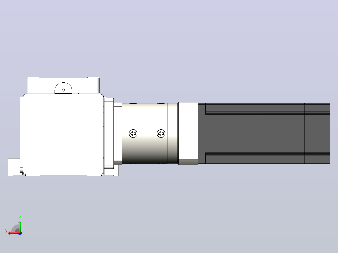 DMEB80L-LTCR欧规同步带模组直线模组（电机左折）[DMEB80L-L20S350-DT400-C2U-LTCR]后视图