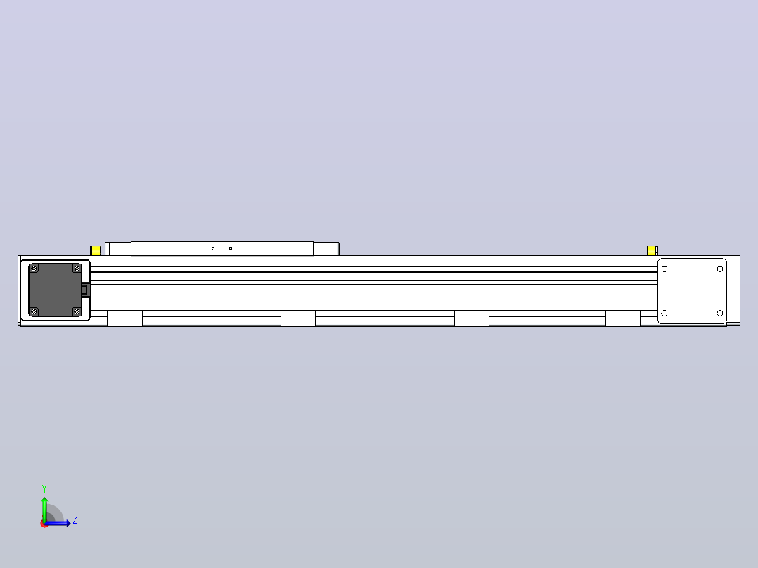 DMEB80L-LTCR欧规同步带模组直线模组（电机左折）[DMEB80L-L20S350-DT400-C2U-LTCR]左视图