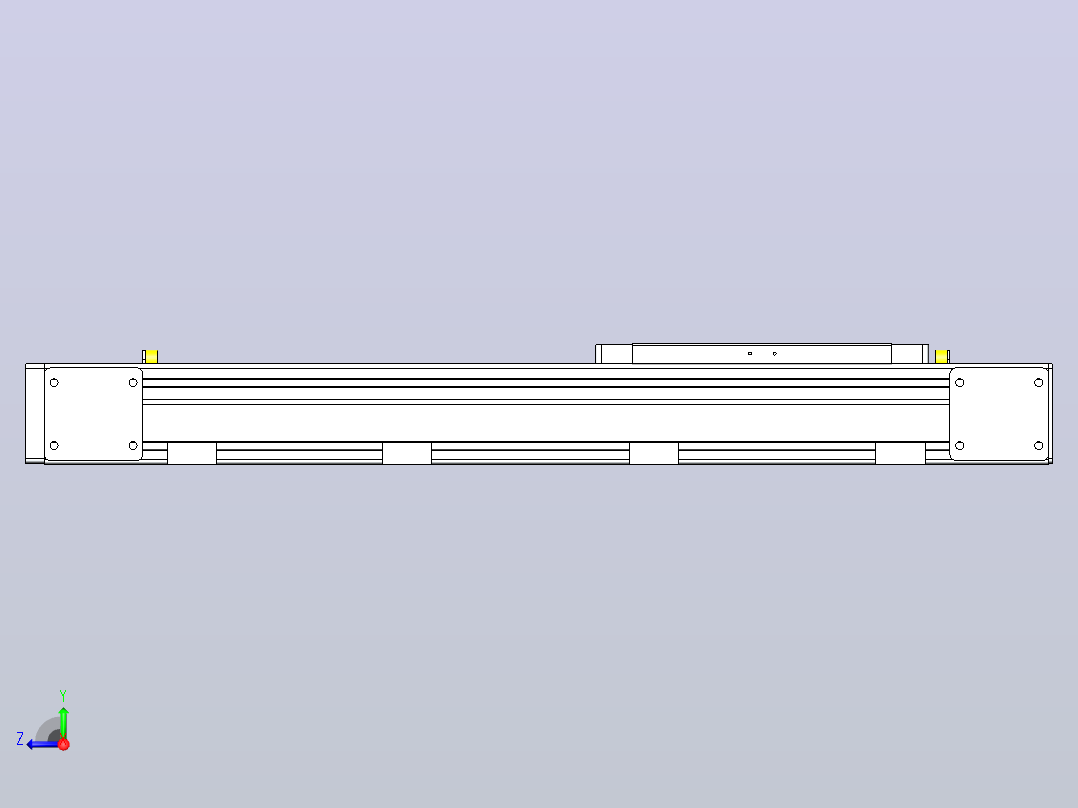 DMEB80L-LTCR欧规同步带模组直线模组（电机左折）[DMEB80L-L20S350-DT400-C2U-LTCR]右视图
