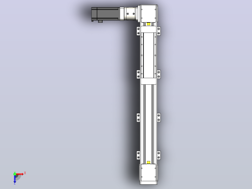 DMEB80L-LTCR欧规同步带模组直线模组（电机左折）[DMEB80L-L20S350-DT400-C2U-LTCR]俯视缩略图