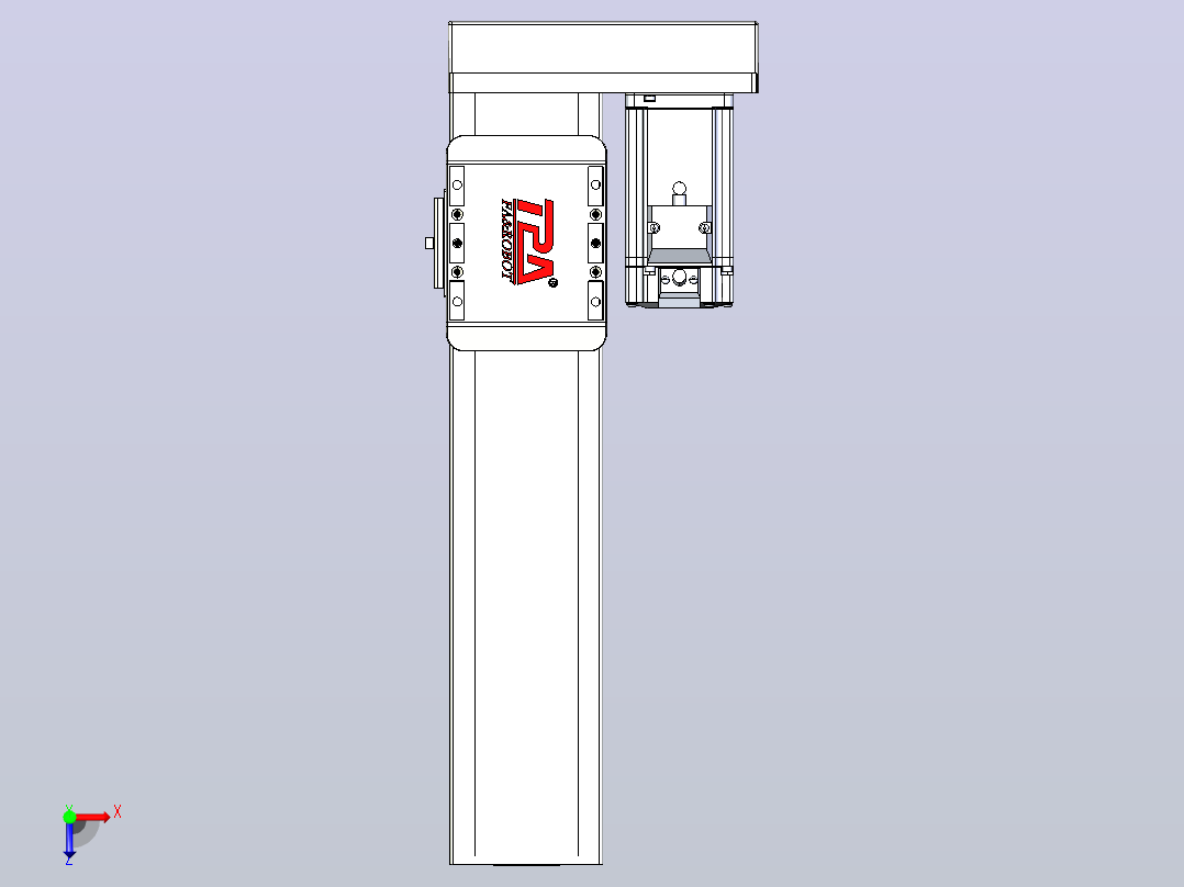 滚珠丝杠直线轴带导轨全封闭TPA-HCR-85D-1610C-L250-ML-C-P20-N3俯视图