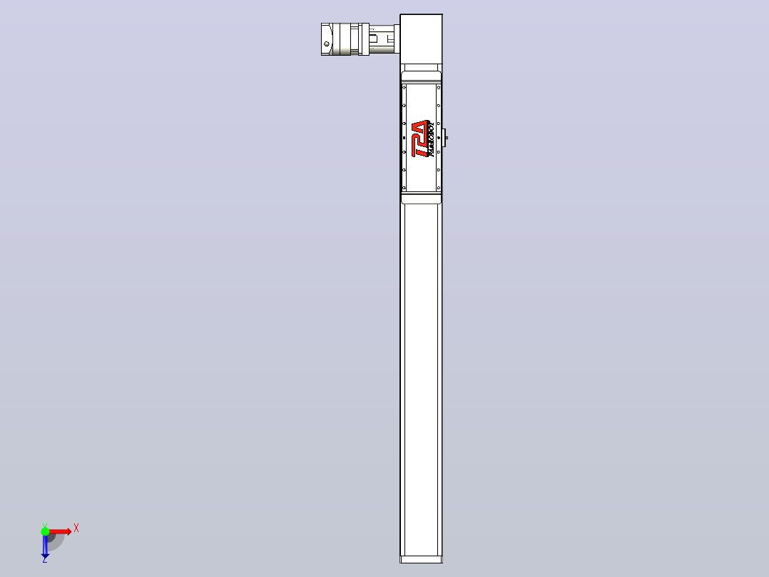 伺服电机集成皮带传动直线执行器TPA-OCB-120-224-L850-DR-J90-N3俯视图