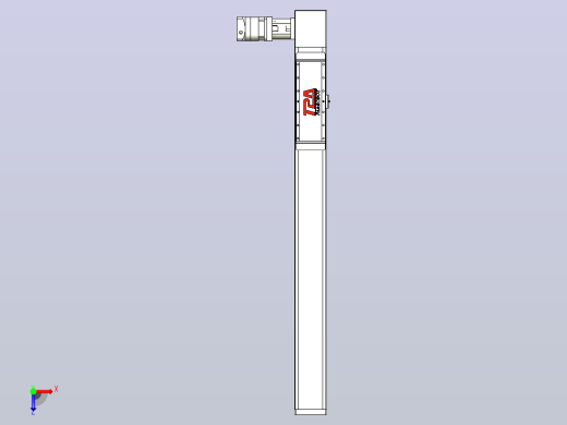 伺服电机集成皮带传动直线执行器TPA-OCB-120-224-L850-DR-J90-N3俯视缩略图