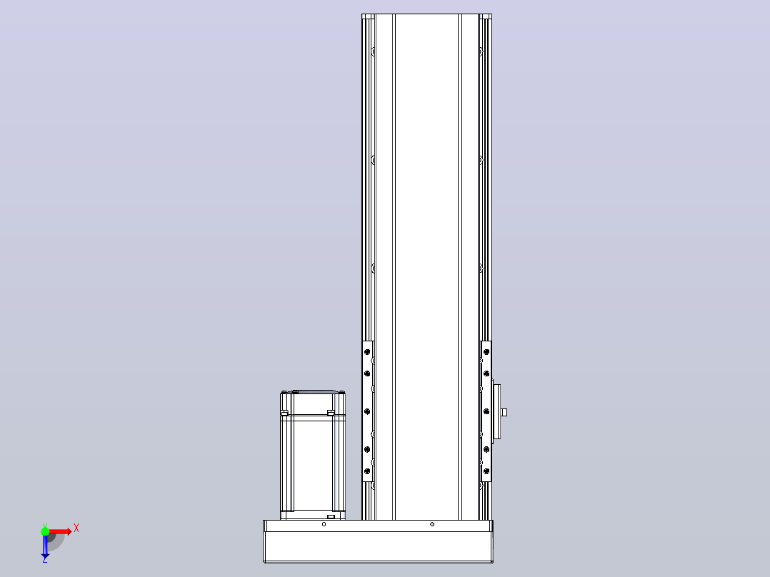 日规模组半封闭丝杆TPA-HNR-120D-1610C-L250-ML-C-P40-N3俯视图