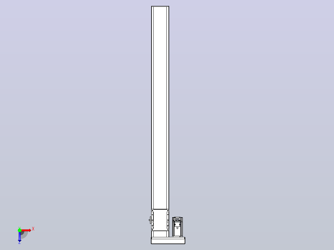 滚珠丝杠直线轴带导轨全封闭TPA-HCR-105D-1610C-L1150-MR-C-P40-N3俯视图