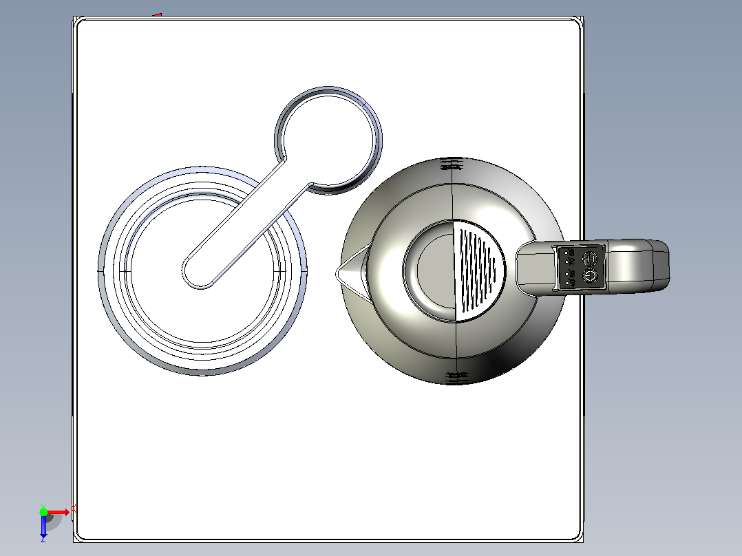 茶吧柜设计俯视图