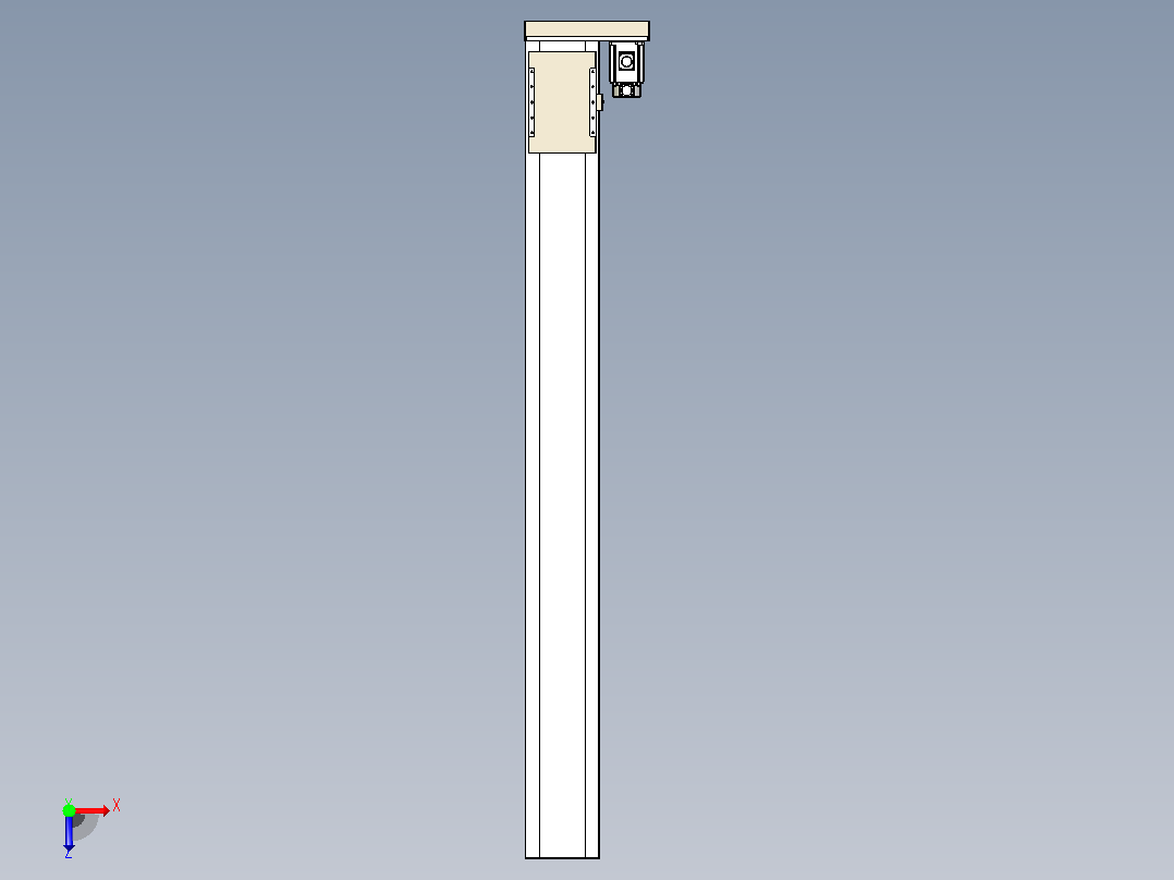 滚珠丝杠直线轴带导轨全封闭TPA-HCR-220D-3210C-L2050-ML-C-P1K-N3俯视图