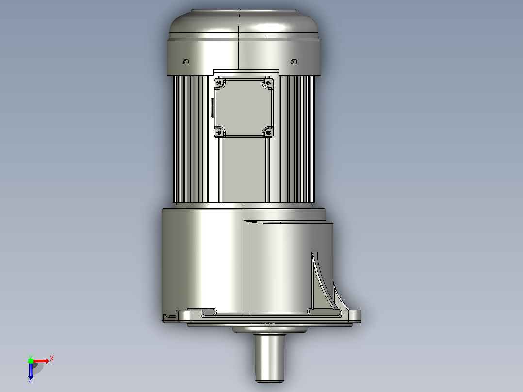 小型三相带刹车三维1.5KW4#LS三相带刹车俯视图
