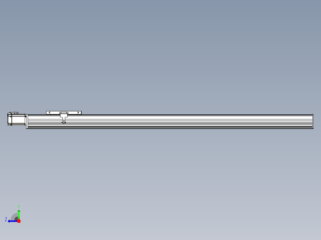 滚珠丝杠直线轴带导轨全封闭TPA-HCR-202D-2510C-L1550-M-C-P75-N3右视图