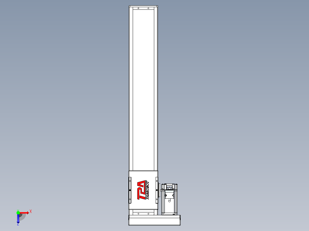 滚珠丝杠直线轴带导轨全封闭TPA-HCR-110D-1610C-L600-MR-Y-P40-N3俯视图