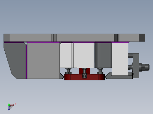 铣床铣削夹具模型设计俯视缩略图