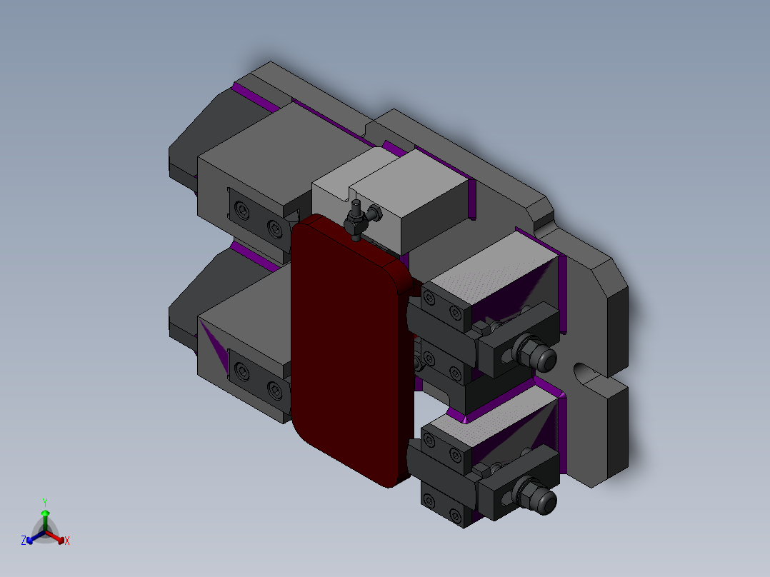 铣床铣削夹具模型设计正等轴测图