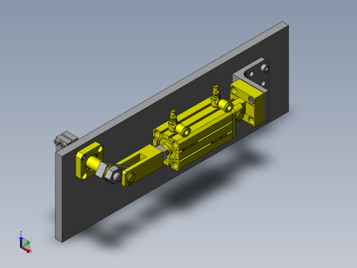 链条式托盘制动机构正等轴测缩略图