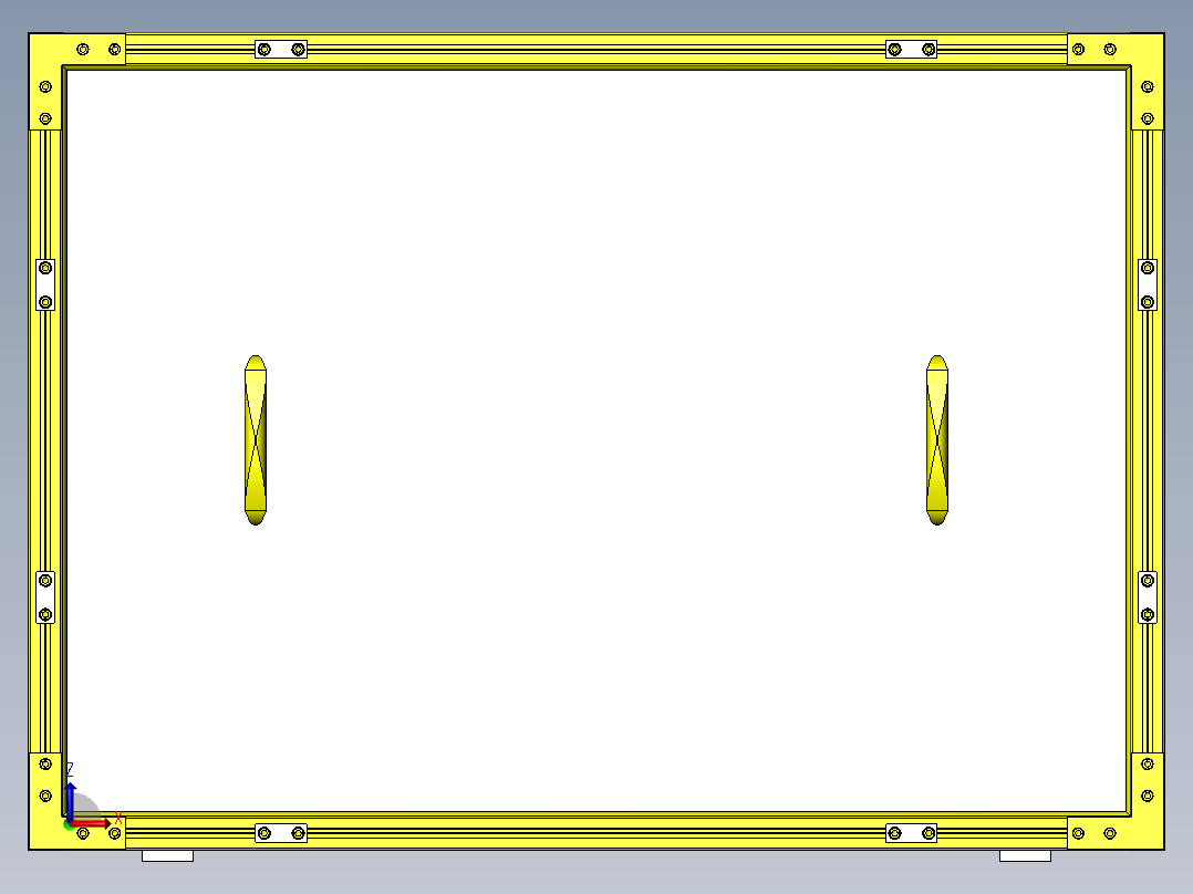 铝合金型材防尘门前视图