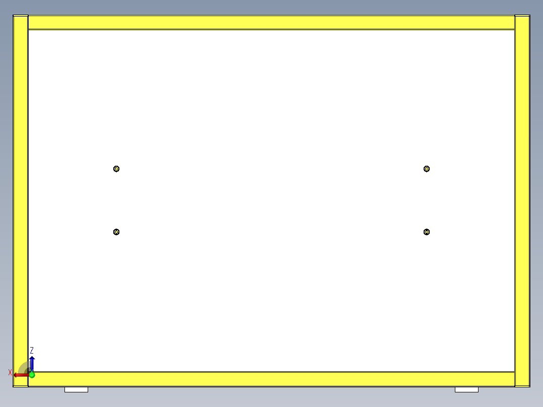 铝合金型材防尘门后视图