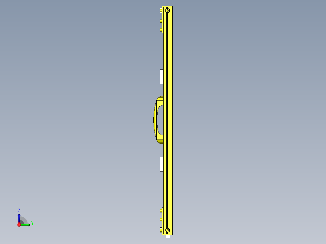 铝合金型材防尘门右视图