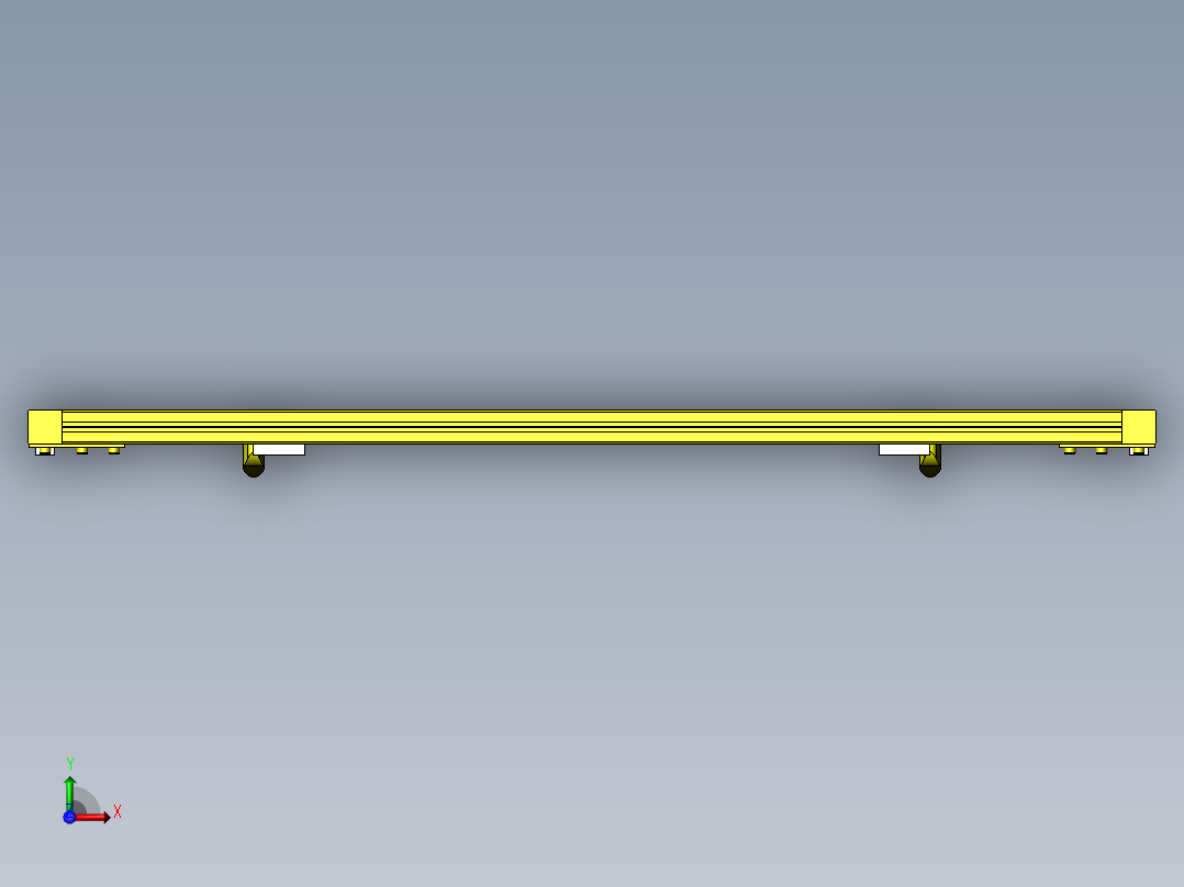 铝合金型材防尘门俯视图