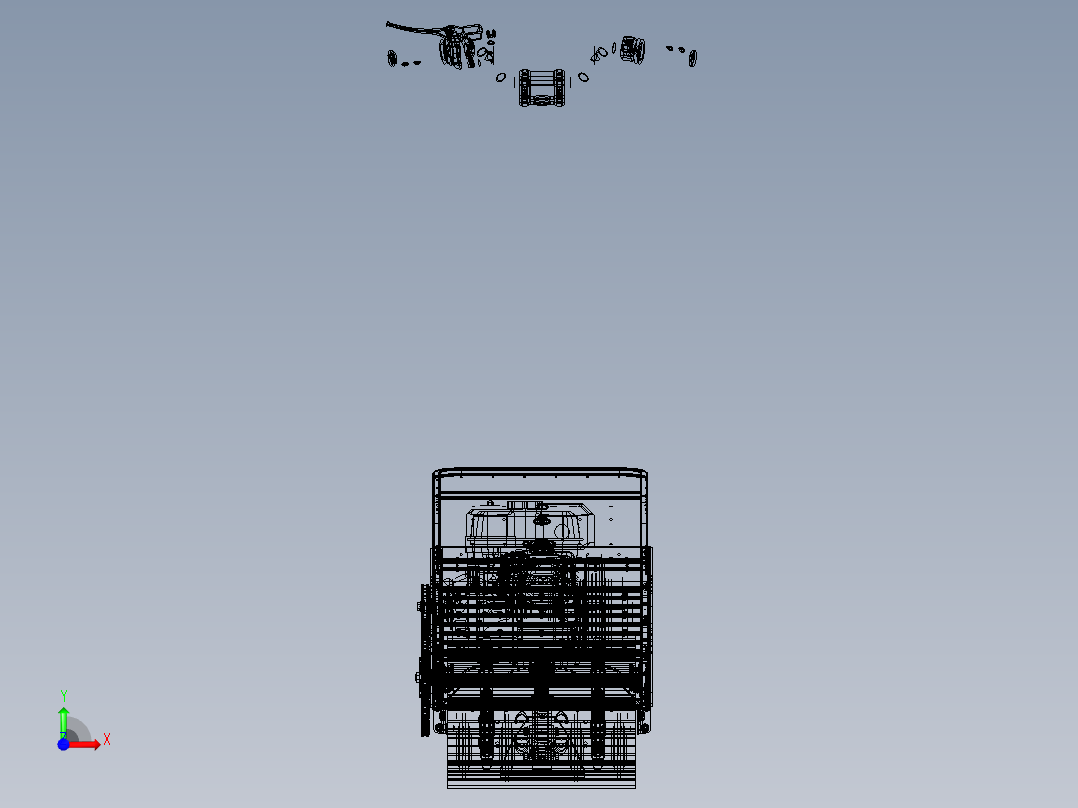 汽油动力滑雪板前视图