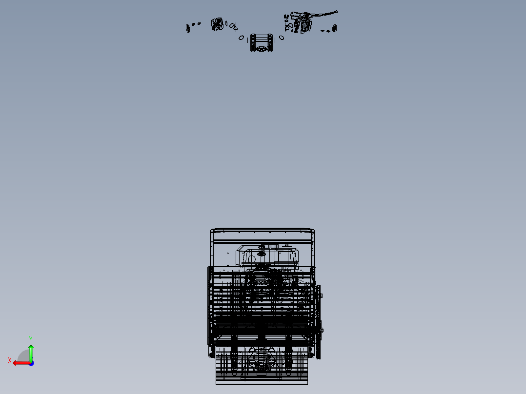 汽油动力滑雪板后视图