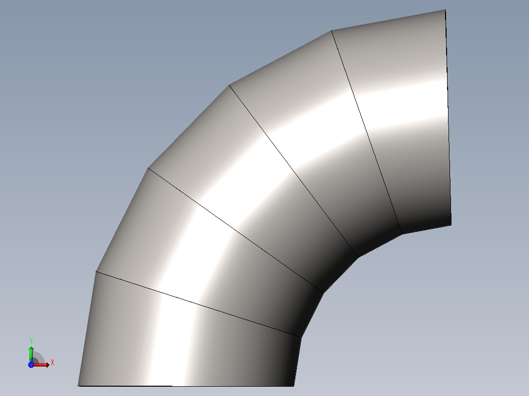 钢板制弯头前视图
