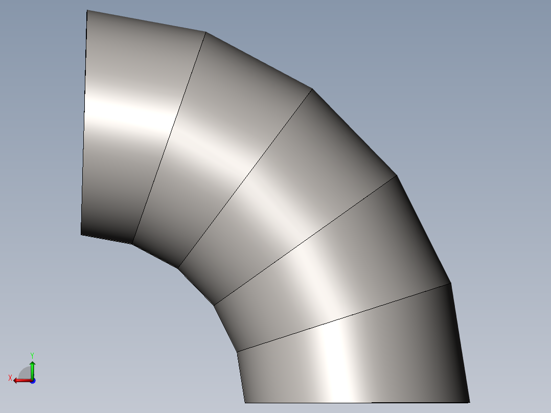 钢板制弯头后视图