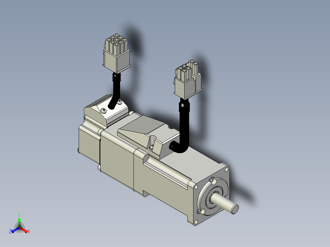松下电机-MATSUSHITA_MSMF012L1D2正等轴测图