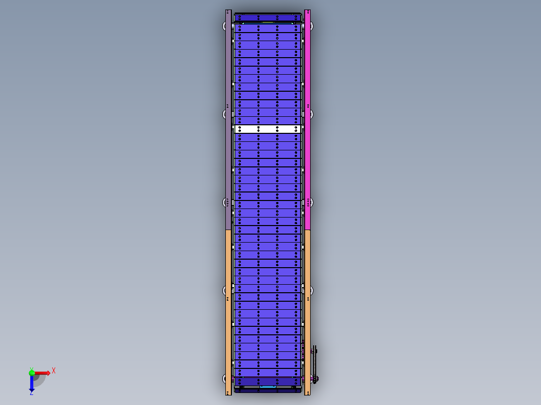 T906 详细板链输送线俯视图