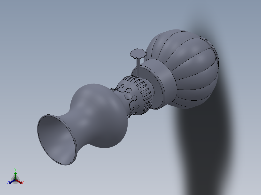 煤油灯正等轴测图