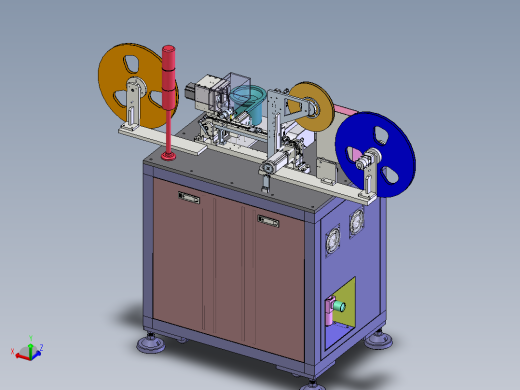 高速自动编带机3D图纸 非标自动化机械3D图纸素材 机械设计图纸1