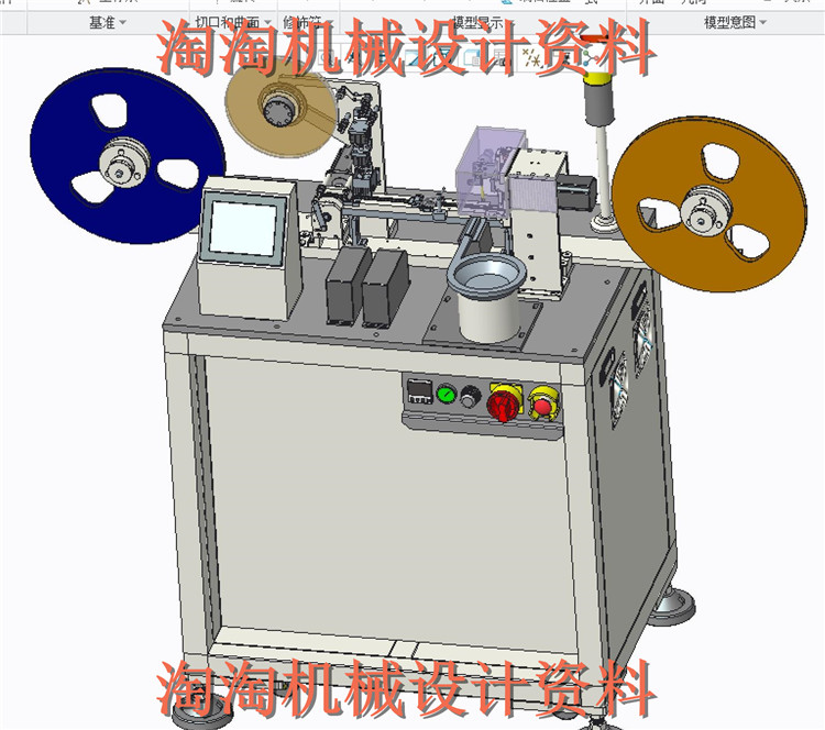 高速自动编带机3D图纸 非标自动化机械3D图纸素材 机械设计图纸1