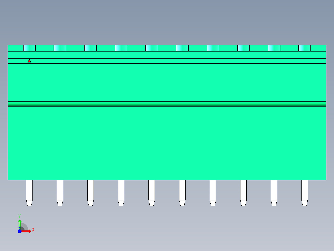 DEGSON 2EDG 系列 5.0mm 可插拔接线端子组-2EDGVH-5.0-20P-14-00AH前视图