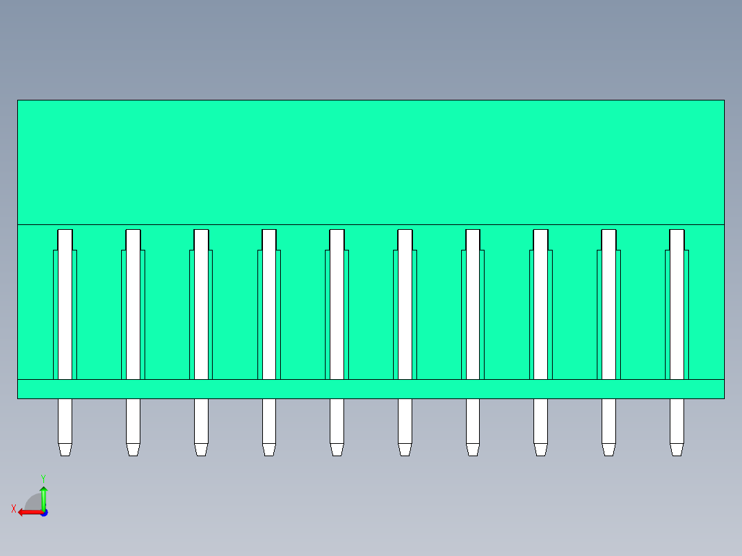 DEGSON 2EDG 系列 5.0mm 可插拔接线端子组-2EDGVH-5.0-20P-14-00AH后视图