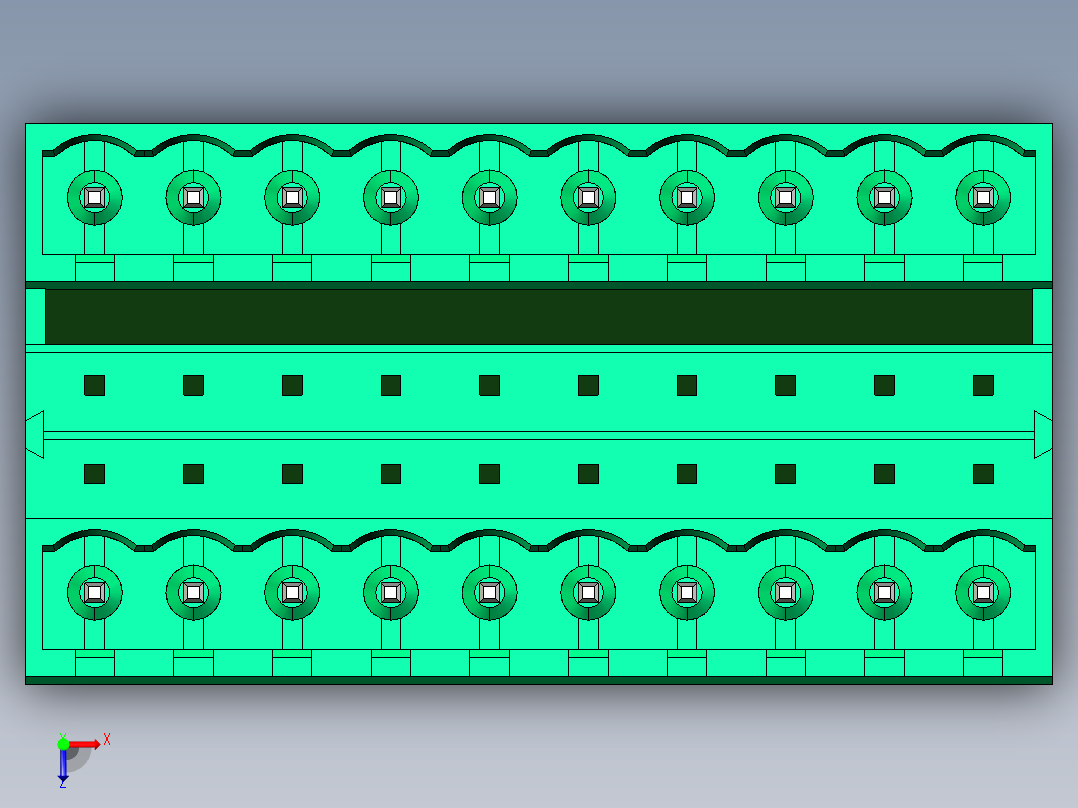 DEGSON 2EDG 系列 5.0mm 可插拔接线端子组-2EDGVH-5.0-20P-14-00AH俯视图
