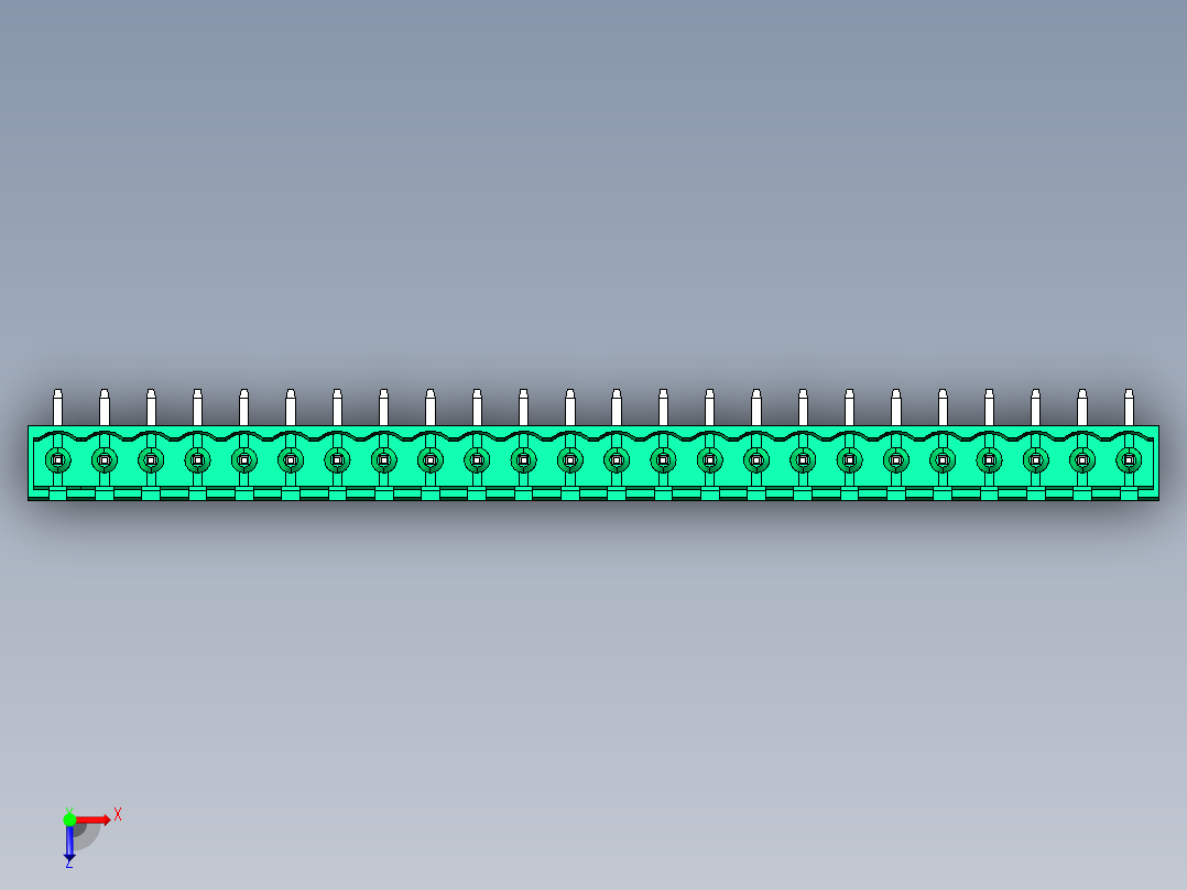 DEGSON 2EDG 系列 5.08mm 可插拔接线端子组-2EDGRC-5.08-24P-14-00AH俯视图