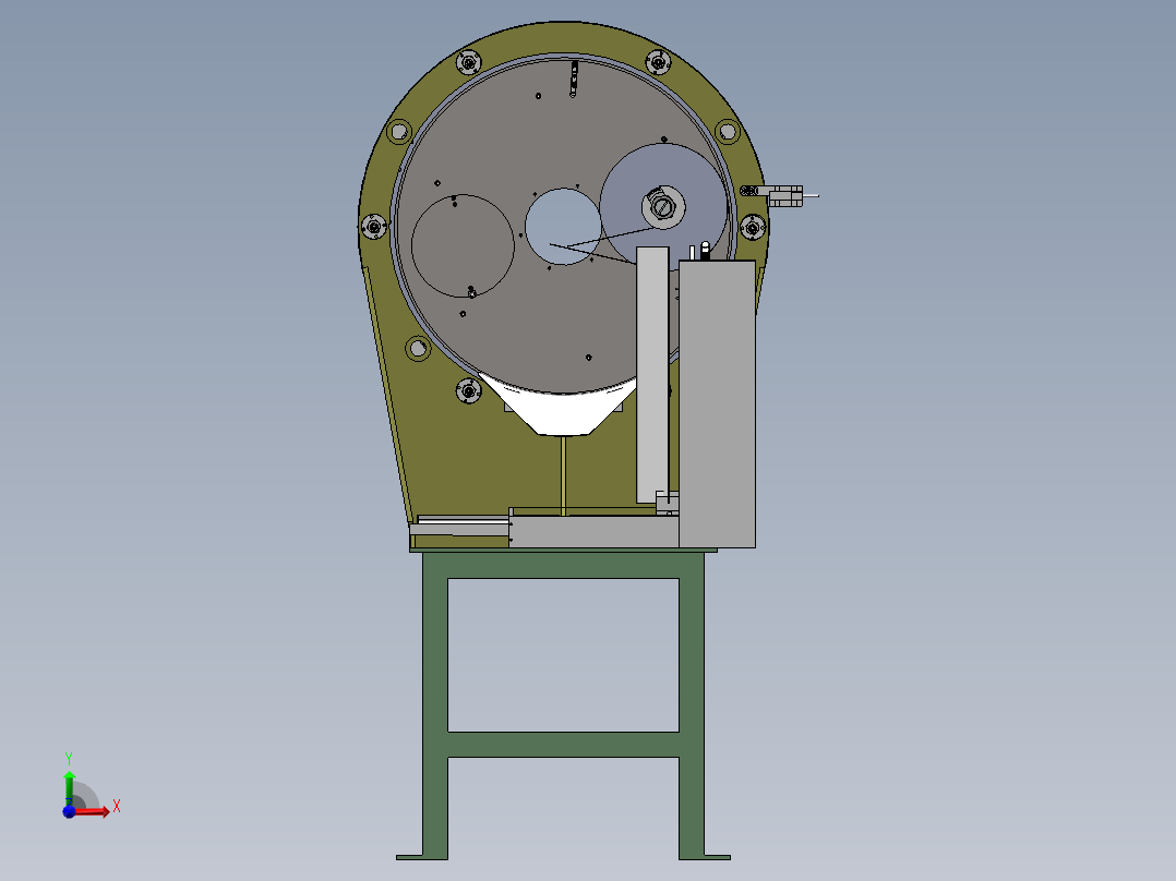 硅胶管缠绕机（回转环形机构）前视图